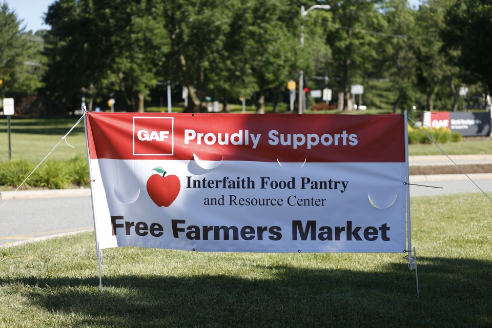 GAF Transforms HQ into Free Farmers Market in Partnership with Interfaith Food Pantry